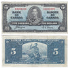 BC-23c 1937 Canada $5 Coyne-Towers, H/S, VF-EF (VF30)