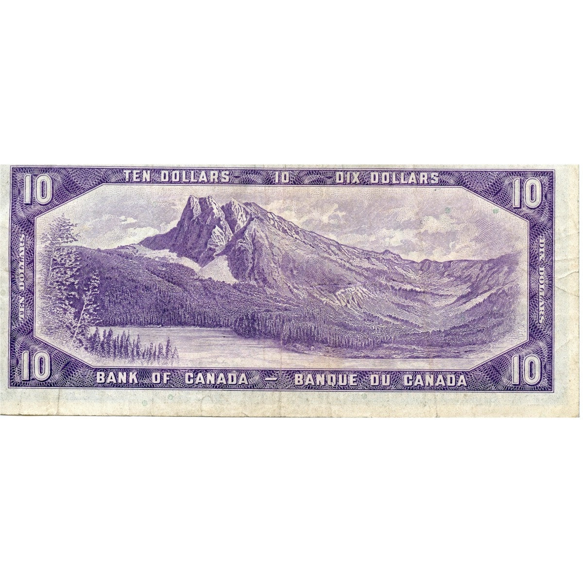 BC-40a 1954 Canada $10 Beattie-Coyne, Z/D, F-VF (F15)