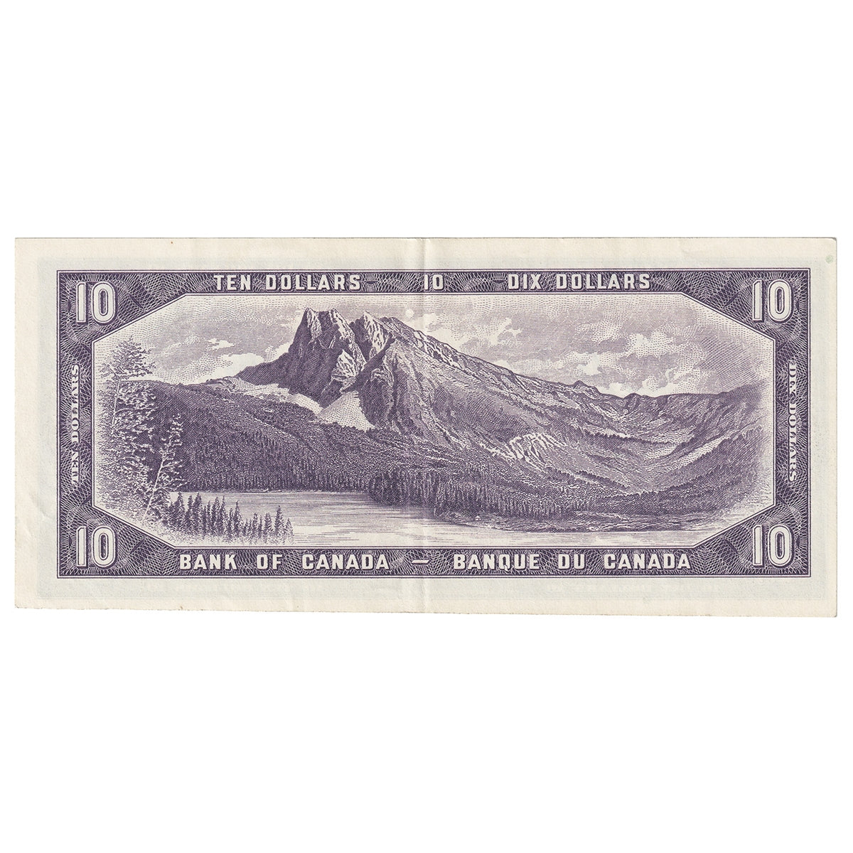 BC-40b 1954 Canada $10 Beattie-Rasminsky, M/T, Extra Fine (EF40)