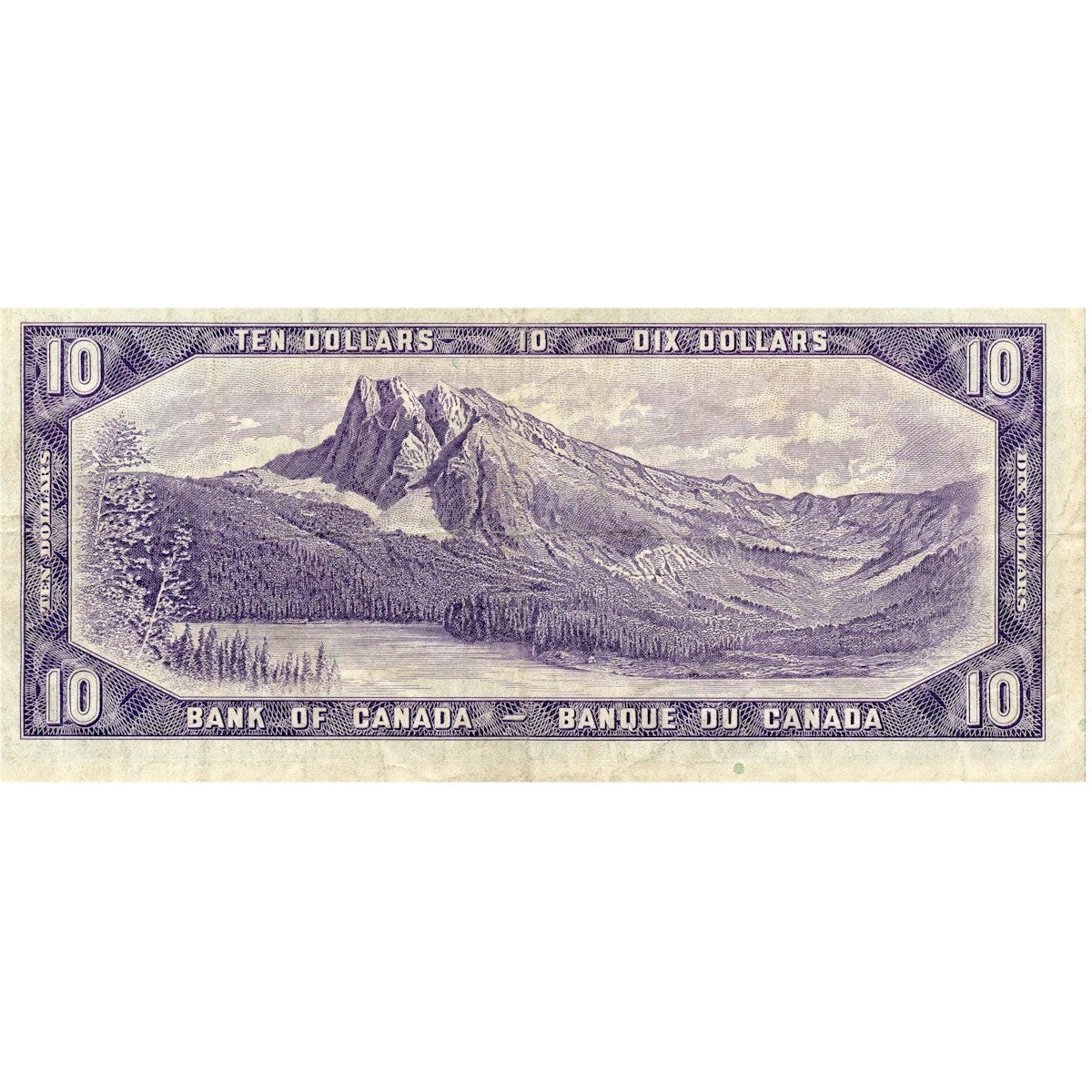 BC-40b 1954 Canada $10 Beattie-Rasminsky, E/V, Fine (F12)