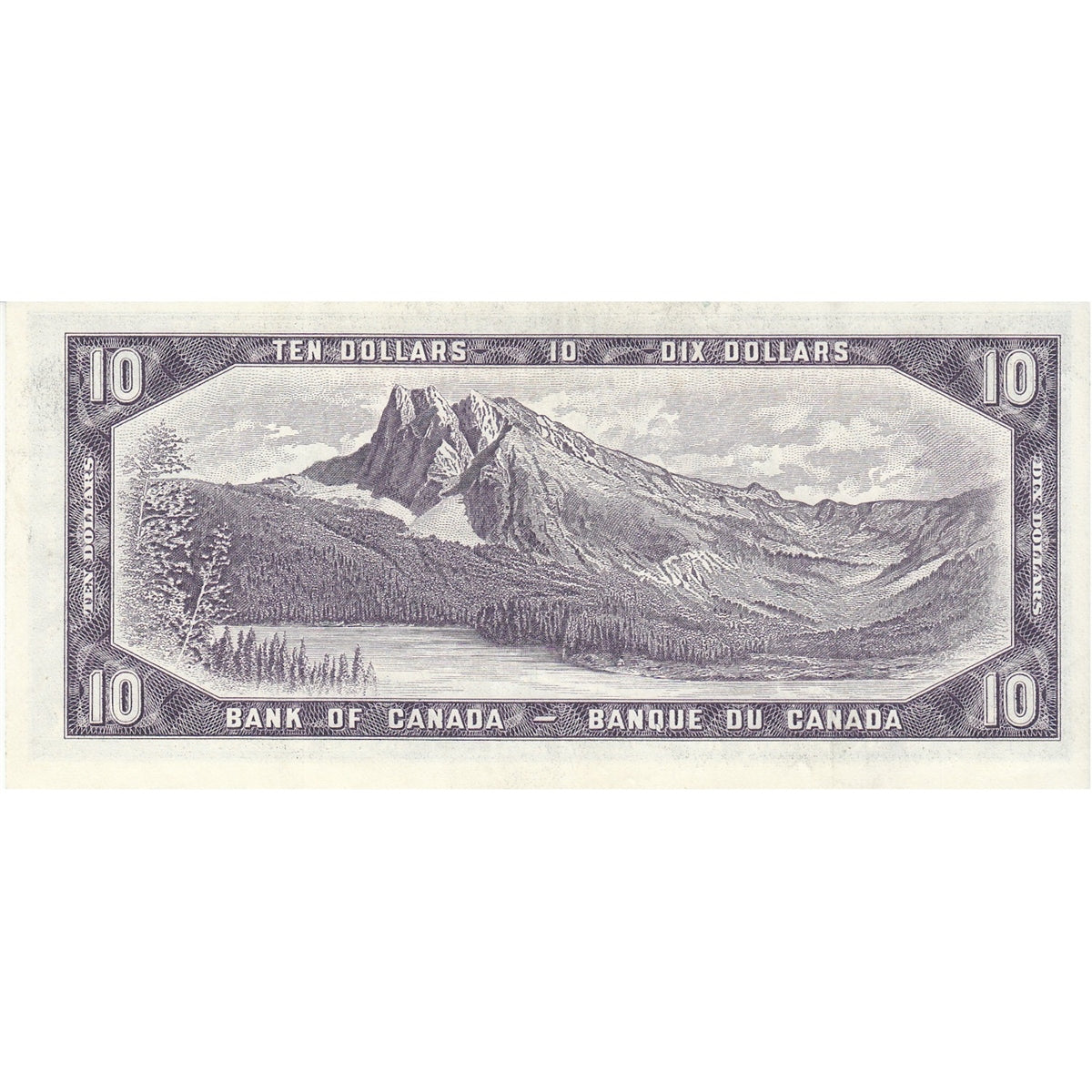 BC-40b 1954 Canada $10 Beattie-Rasminsky, P/V, VF-EF (VF30)