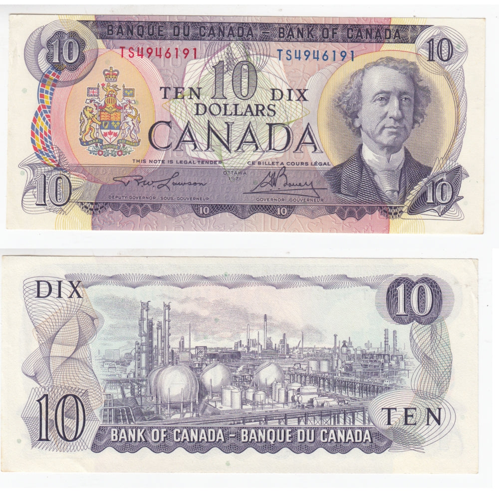 BC-49c 1971 Canada $10 Lawson-Bouey, TS, AU-UNC (AU55)