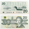 BC-58b 1991 Canada $20 Bonin-Thiessen, EVL, AU-UNC (AU55)