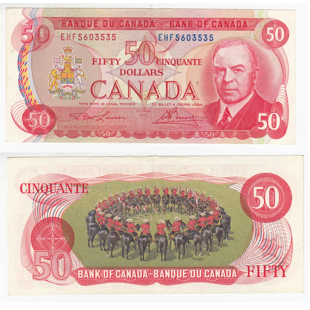 BC-51a-i 1975 Canada $50 Lawson-Bouey, EHF, EF-AU (EF45)