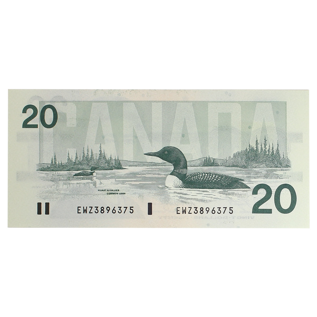 BC-58dA 1991 Canada $20 Knight-Dodge, EWZ (3.888-4.050), AU-UNC (AU55)