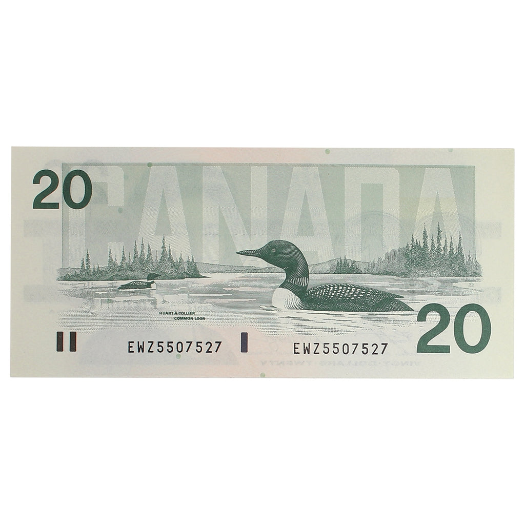 BC-58dA 1991 Canada $20 Knight-Dodge, EWZ (5.436-5.553), Choice Uncirculated (CUNC63)
