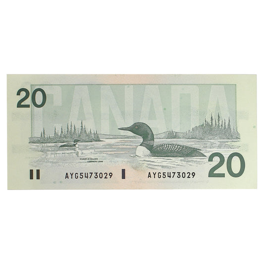 BC-58d-i 1991 Canada $20 Knight-Dodge, AYG, AU