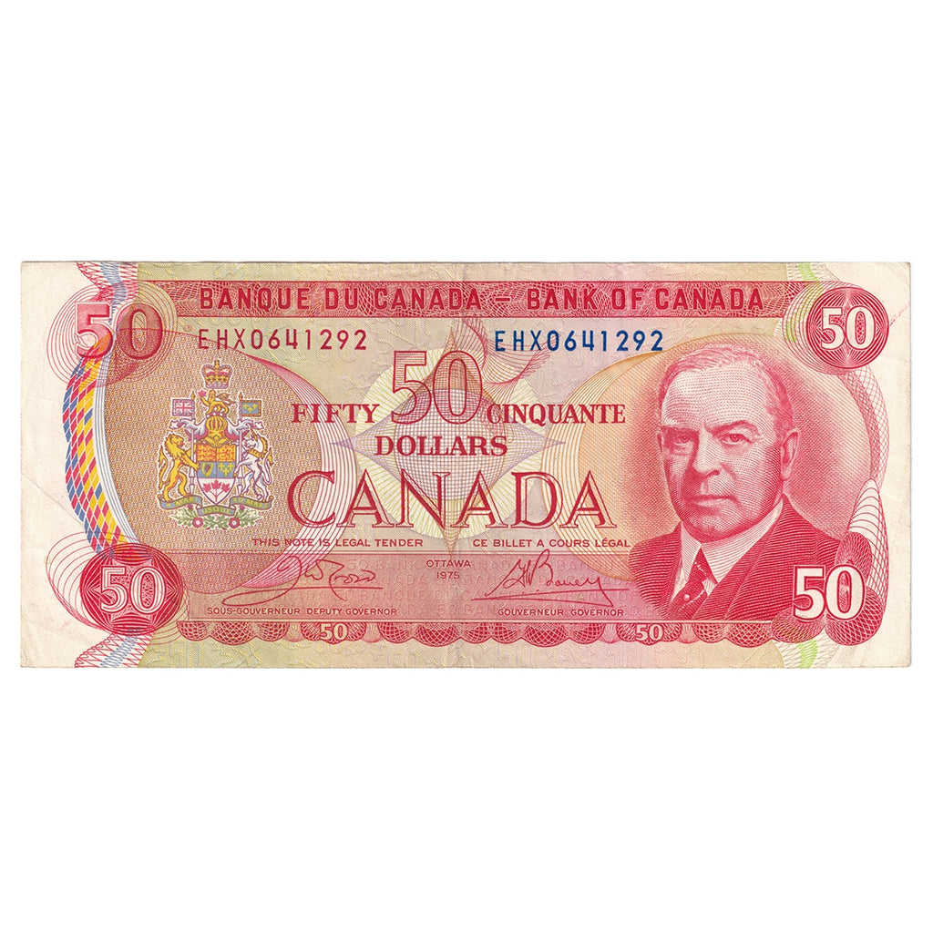 BC-51bA 1975 Canada $50 Crow-Bouey, EHX, VF-EF (VF30)