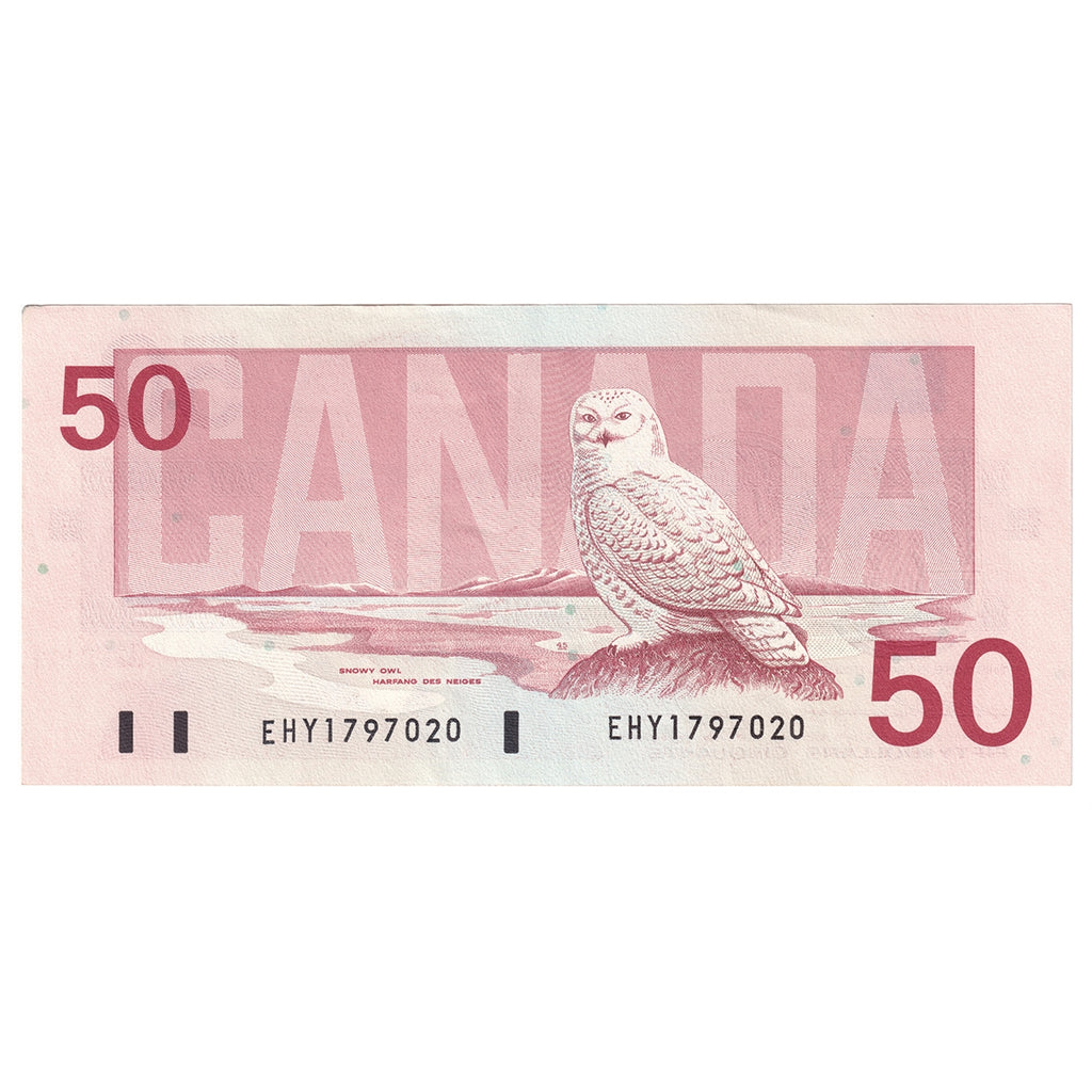 BC-59a 1988 Canada $50 Thiessen-Crow, EHY, Almost Uncirculated (AU50)