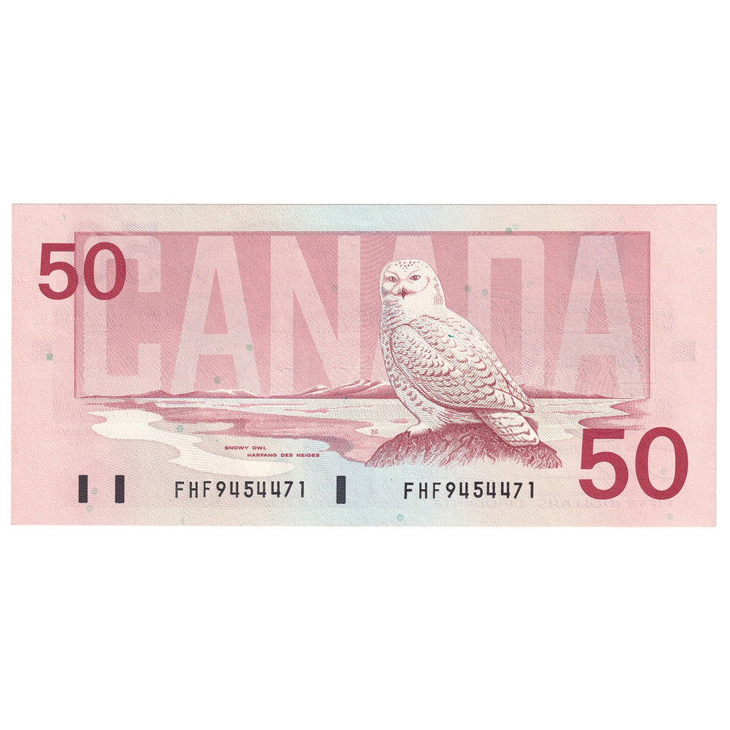BC-59a 1988 Canada $50 Thiessen-Crow, FHF, AU-UNC (AU55)