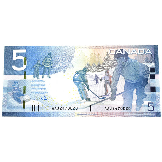 BC-67b 2009 Canada $5 Jenkins-Carney, AAJ, Choice Uncirculated (CUNC63)