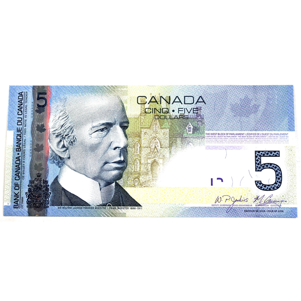 BC-67b 2009 Canada $5 Jenkins-Carney, AAM, Uncirculated (MS60)