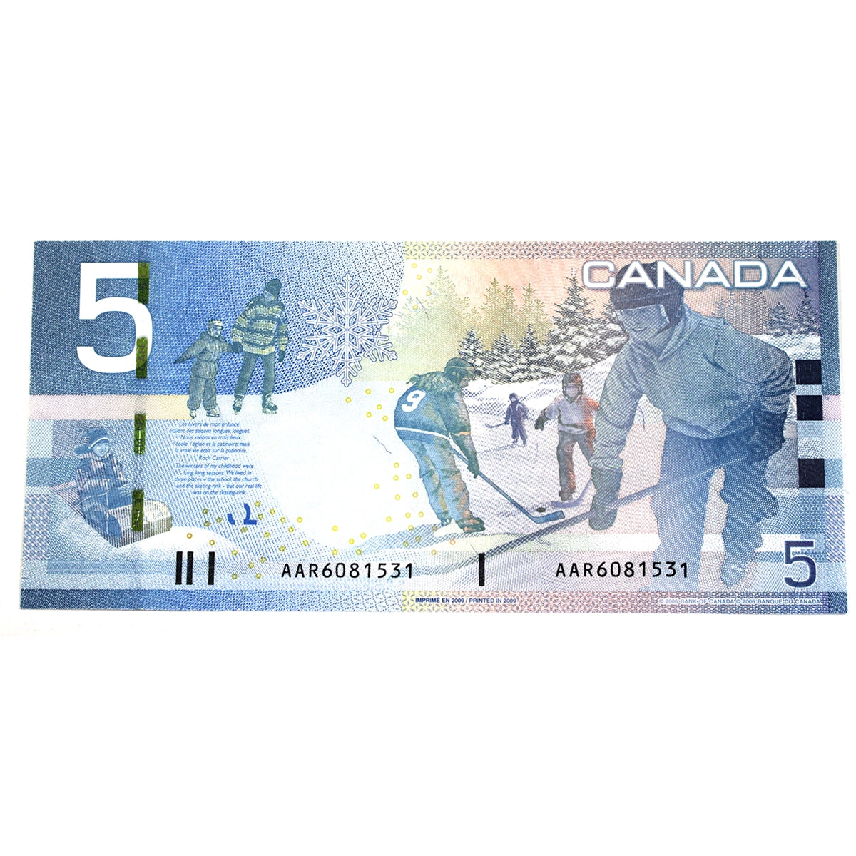 BC-67b 2009 Canada $5 Jenkins-Carney, AAR, CUNC