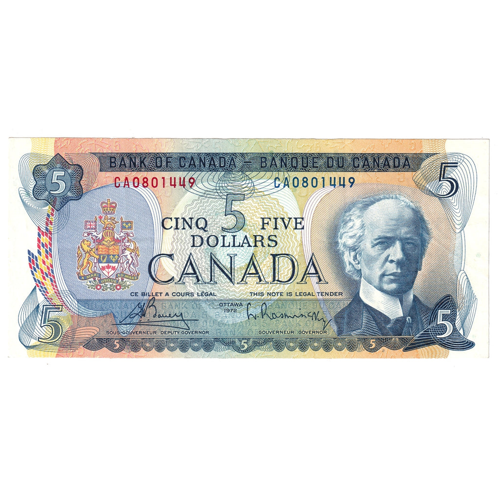 BC-48a 1972 Canada $5 Bouey-Rasminsky, CA, VF-EF