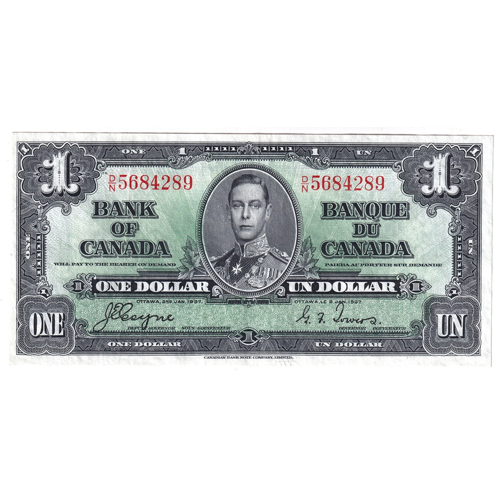 BC-21d 1937 Canada $1 Coyne-Towers, D/N, VF-EF