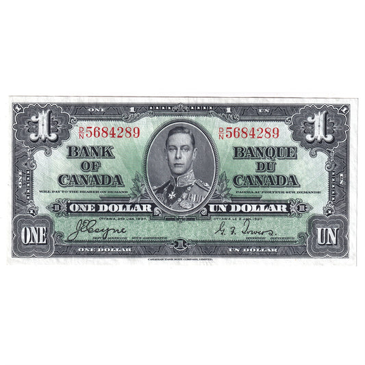 BC-21d 1937 Canada $1 Coyne-Towers, D/N, VF-EF