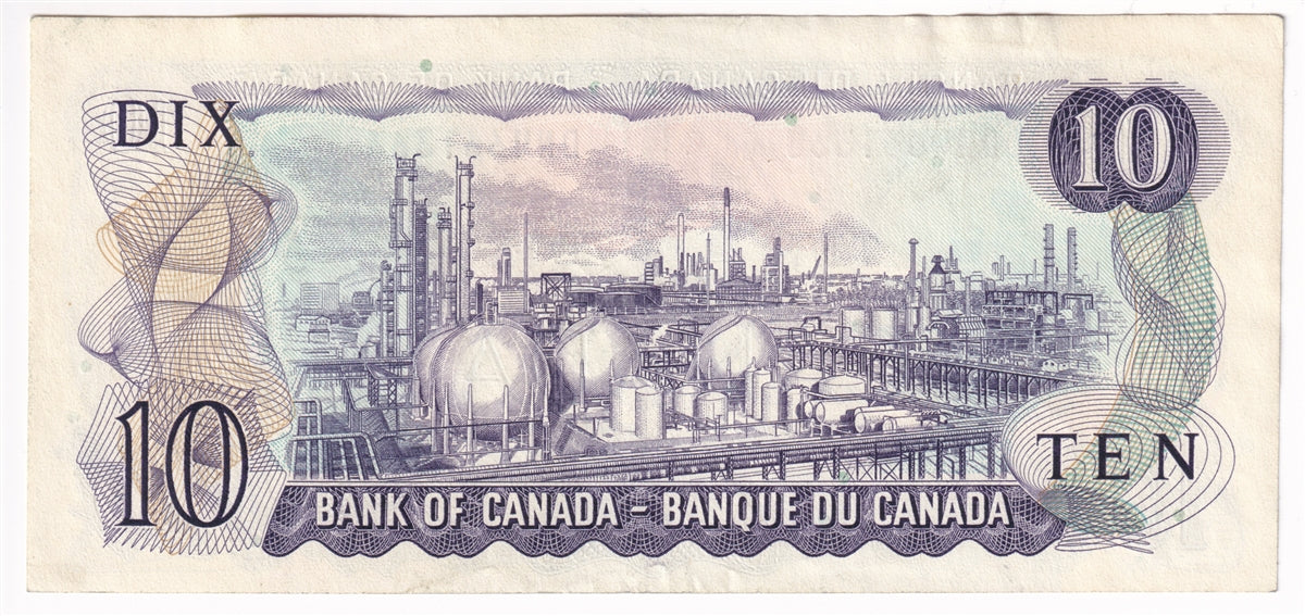 BC-49b 1971 Canada $10 Bouey-Rasminsky, DN, Almost Uncirculated (AU50)