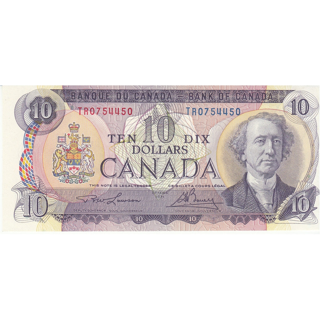 BC-49c 1971 Canada $10 Lawson-Bouey, TR, Choice Uncirculated (CUNC63)