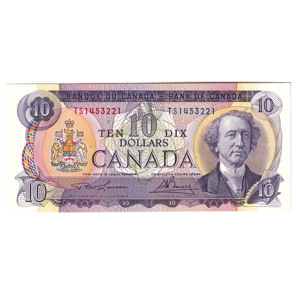 BC-49c 1971 Canada $10 Lawson-Bouey, TS, Uncirculated (MS60)