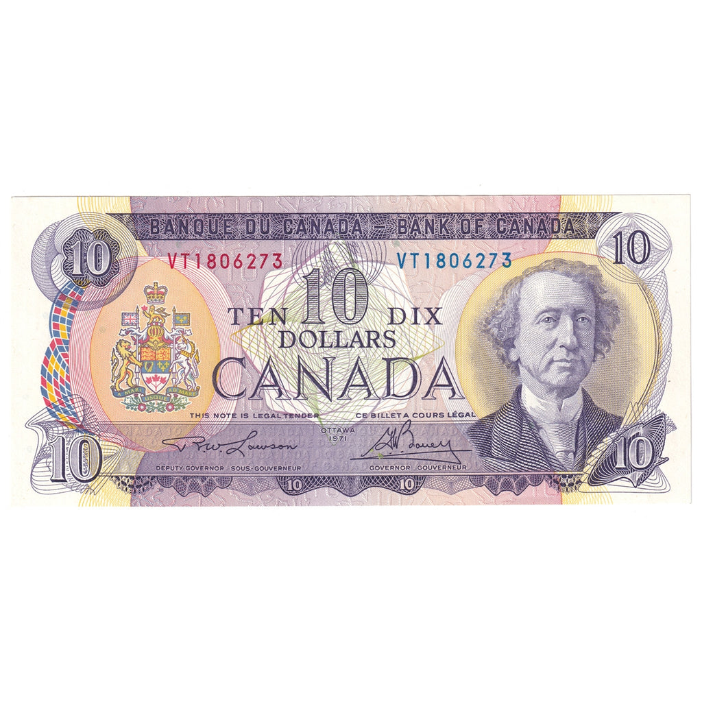 BC-49c 1971 Canada $10 Lawson-Bouey, VT, AU-UNC (AU55)