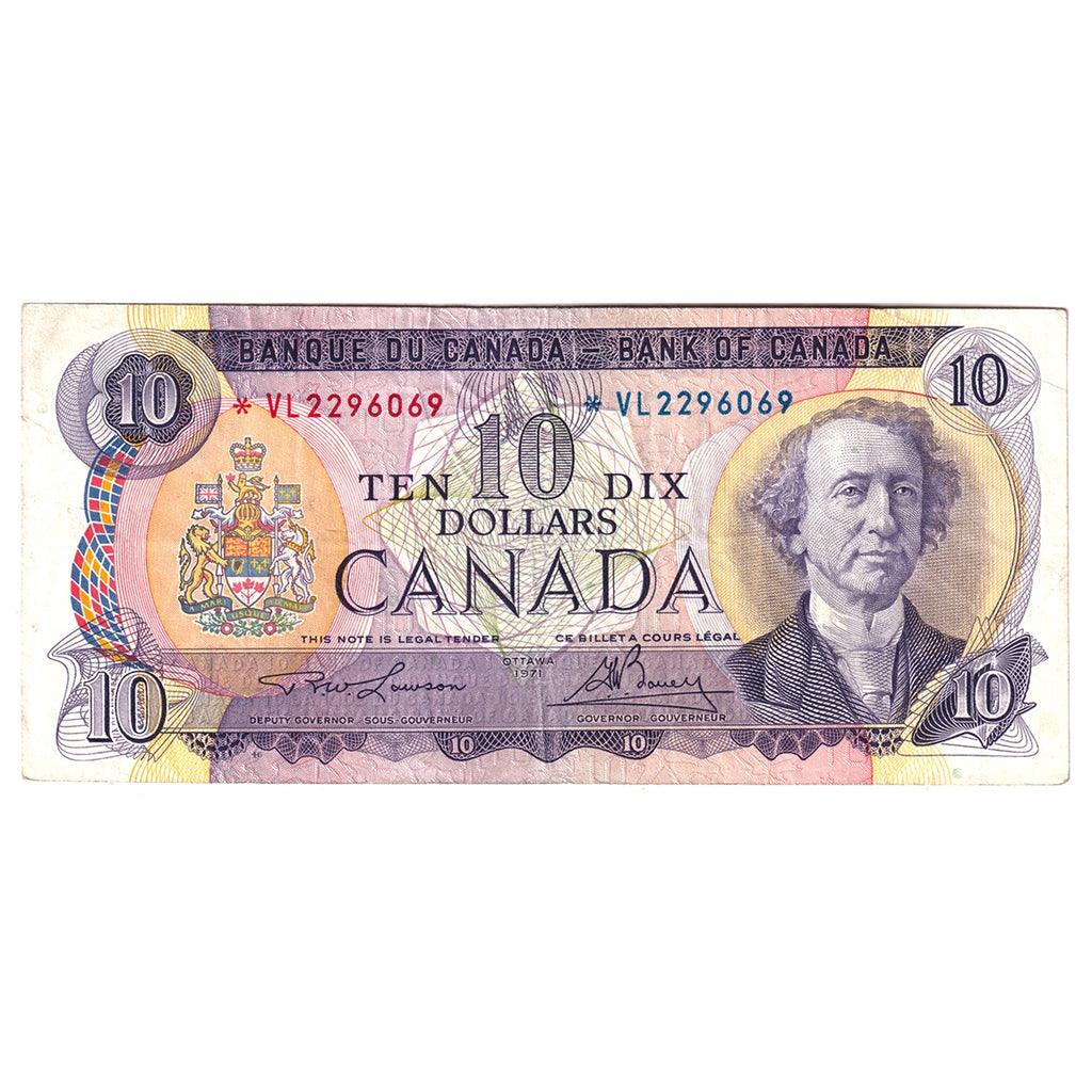 BC-49cA 1971 Canada $10 Lawson-Bouey, *VL, F-VF (F15)