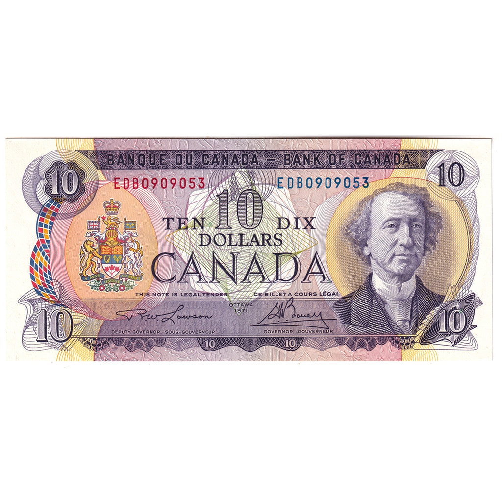 BC-49c-i 1971 Canada $10 Lawson-Bouey, EDB, EF-AU (EF45)
