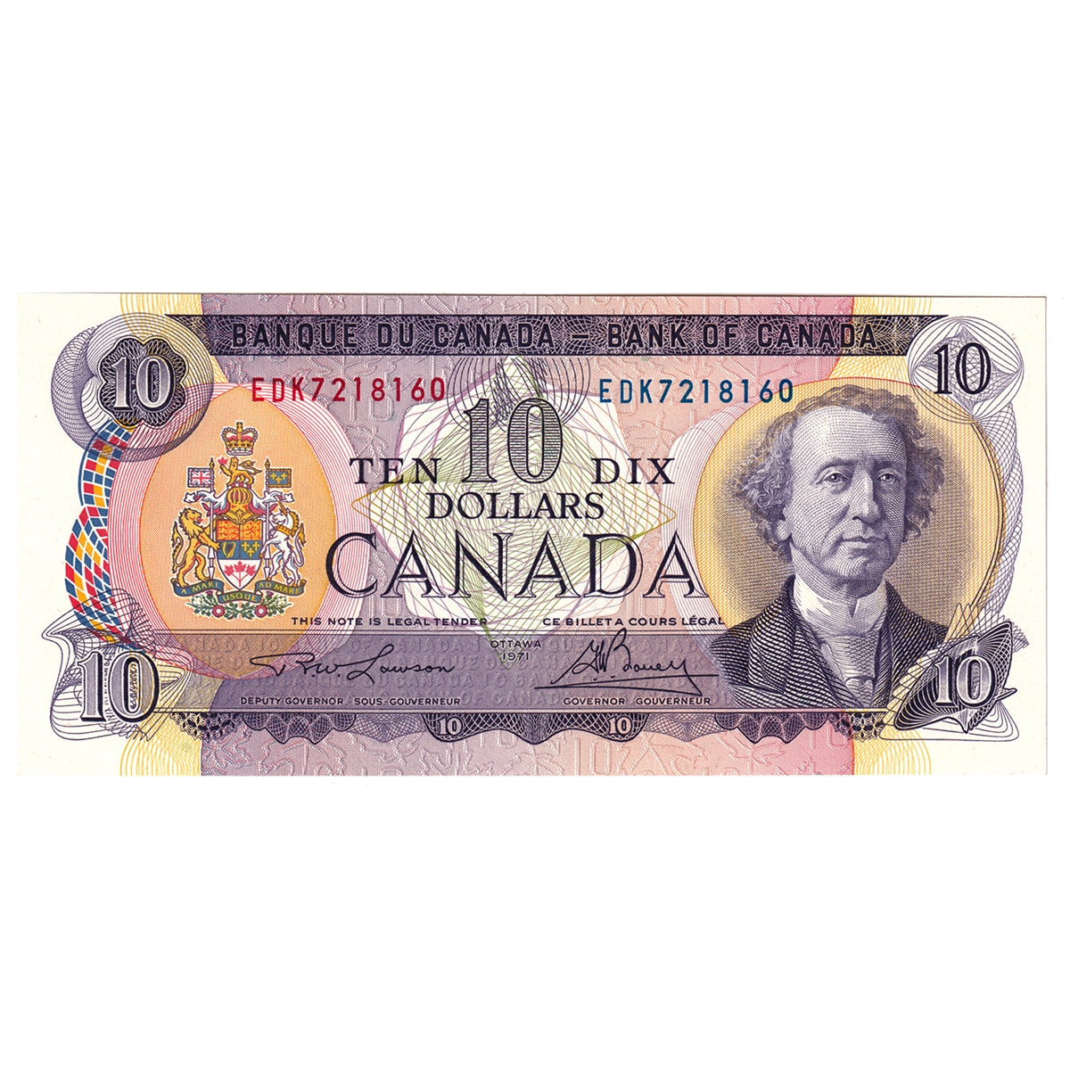 BC-49c-i 1941 Canada $10 Lawson-Bouey, EDK, Uncirculated (MS60)