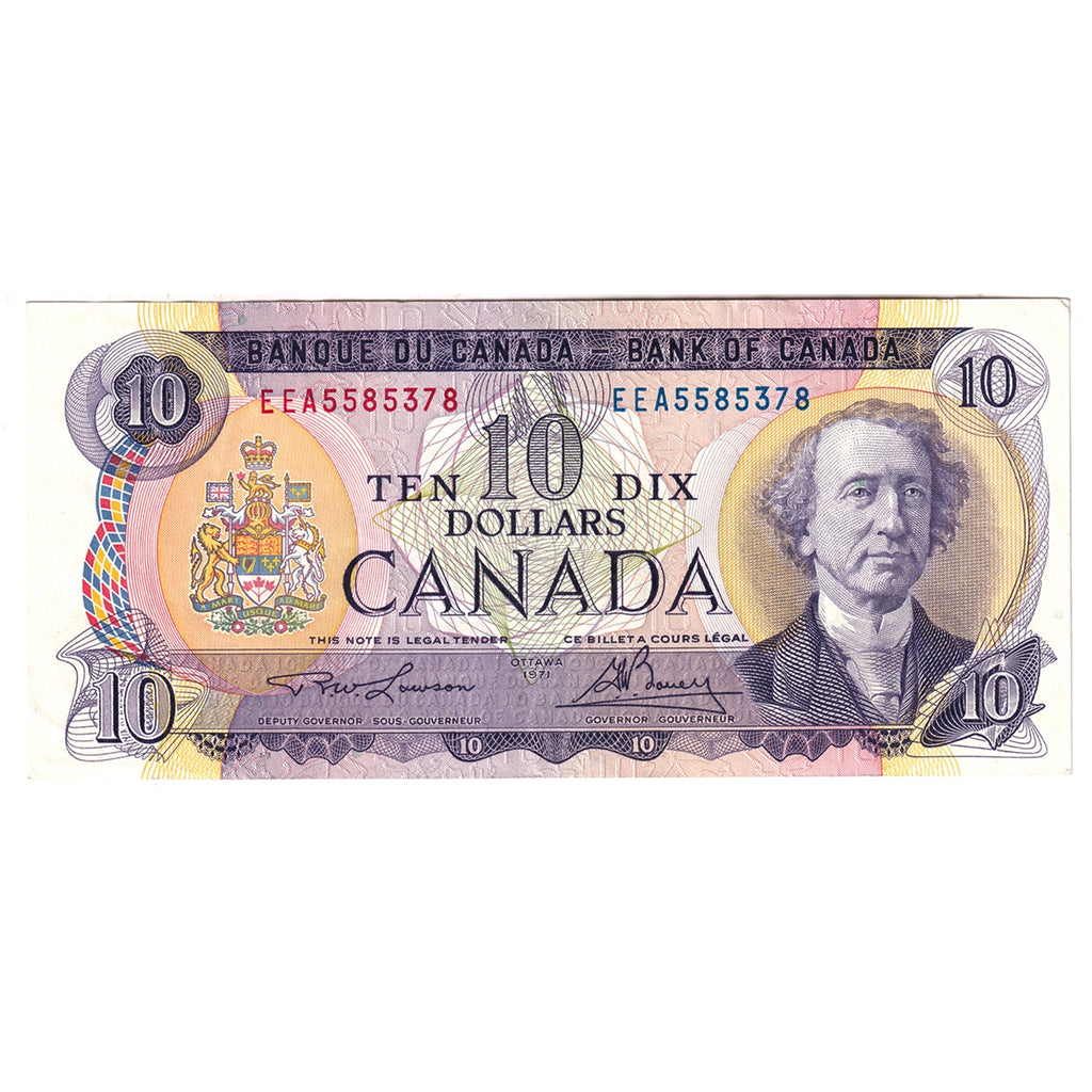 BC-49c-i 1971 Canada $10 Lawson-Bouey, EEA, EF-AU (EF45)