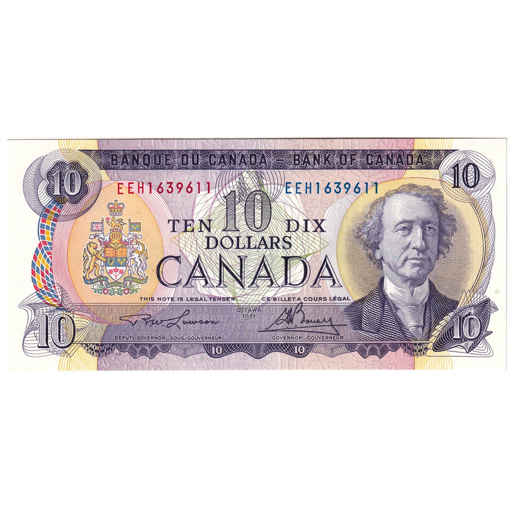 BC-49c-i 1971 Canada $10 Lawson-Bouey, EEH, EF-AU (EF45)
