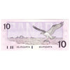 BC-57a 1989 Canada $10 Thiessen-Crow, ADJ, Almost Uncirculated (AU50)