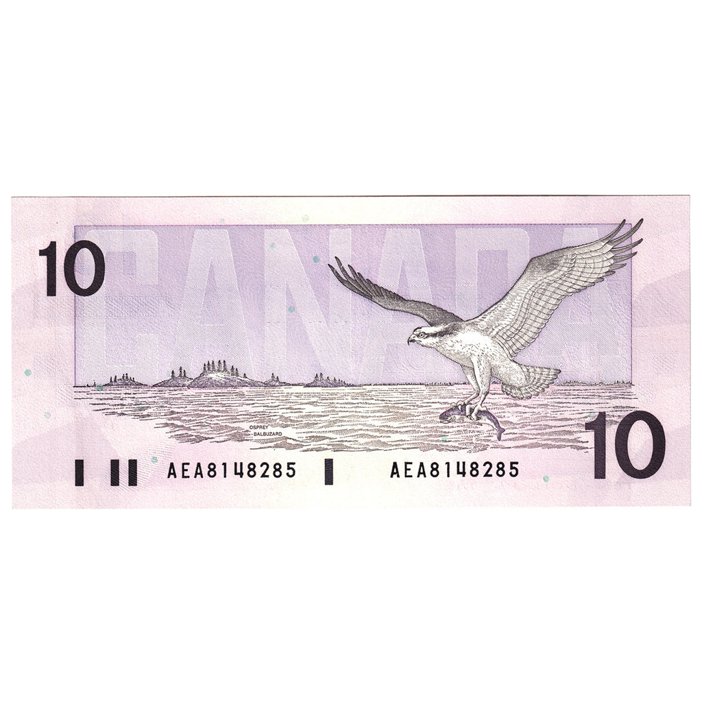 BC-57a 1989 Canada $10 Thiessen-Crow, AEA, AU-UNC