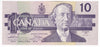 BC-57a 1989 Canada $10 Thiessen-Crow, AEE, AU-UNC (AU55)