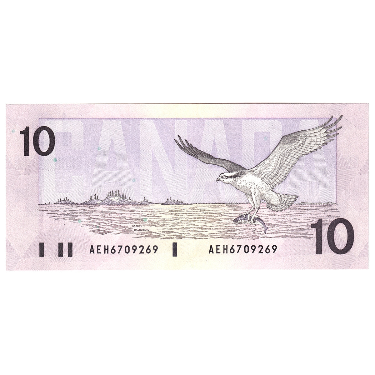 BC-57a 1989 Canada $10 Thiessen-Crow, AEH, Almost Uncirculated (AU50)