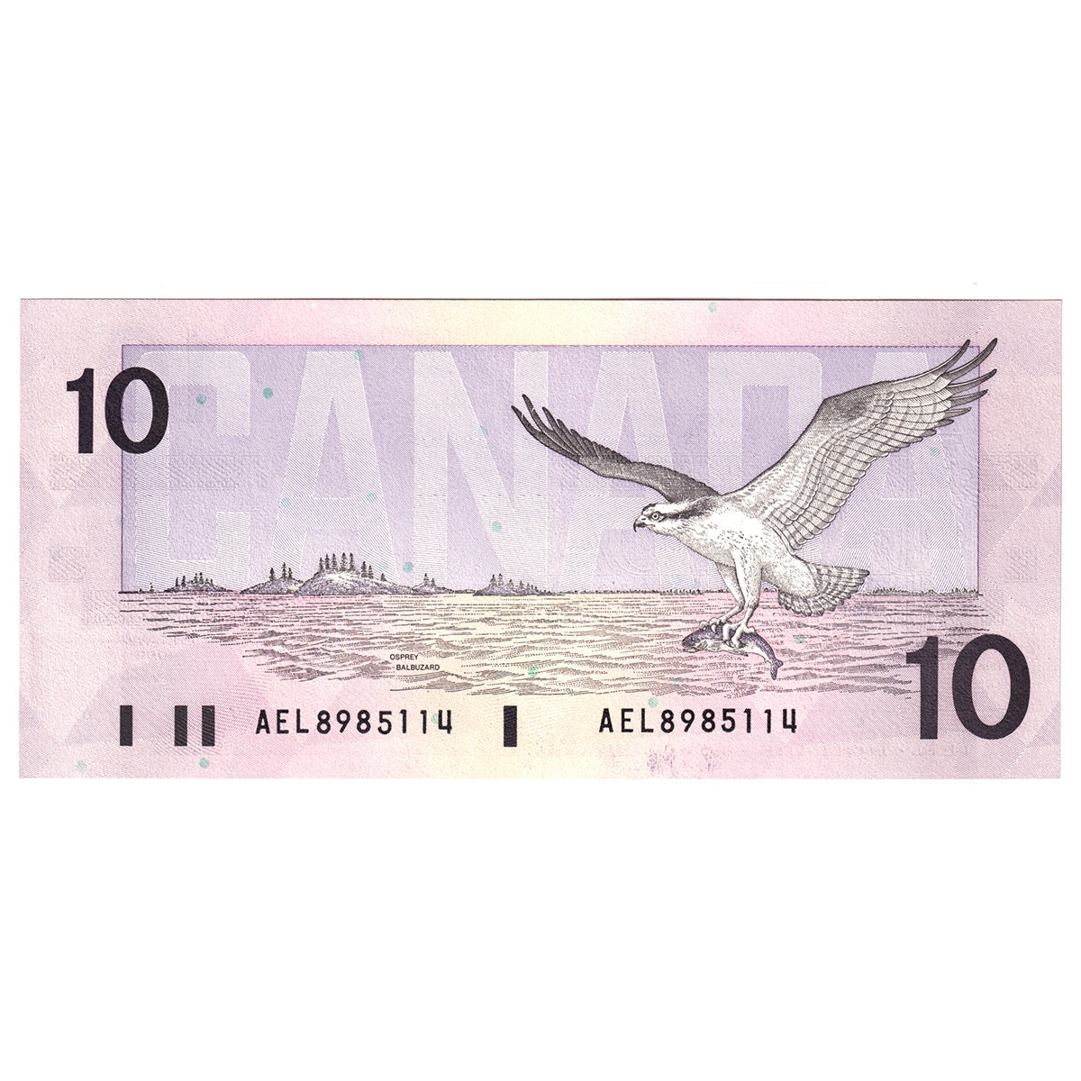 BC-57a 1989 Canada $10 Thiessen-Crow, AEL, AU-UNC (AU55)