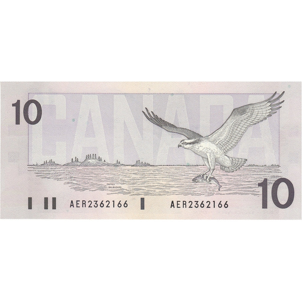 BC-57a 1989 Canada $10 Thiessen-Crow, AER, Uncirculated (MS60)