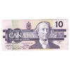 BC-57a 1989 Canada $10 Thiessen-Crow, AER, Almost Uncirculated (AU50)