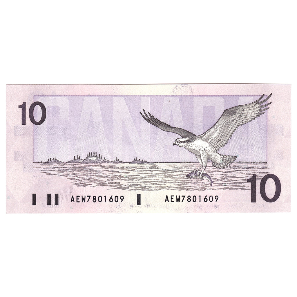 BC-57a 1989 Canada $10 Thiessen-Crow, AEW, AU-UNC (AU55)