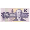BC-57a 1989 Canada $10 Thiessen-Crow, ATJ, Almost Uncirculated (AU50)