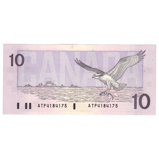 BC-57a 1989 Canada $10 Thiessen-Crow, ATP, AU-UNC