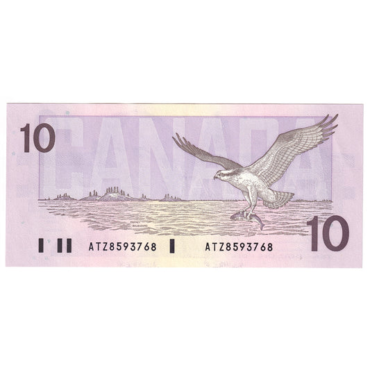 BC-57a 1989 Canada $10 Thiessen-Crow, ATZ, AU
