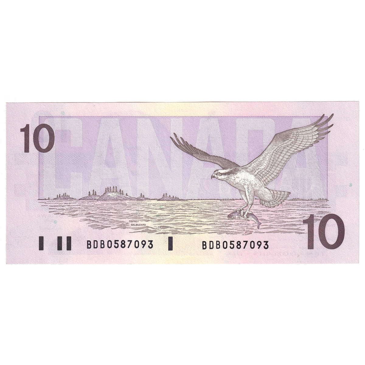 BC-57a 1989 Canada $10 Thiessen-Crow, BDB, AU-UNC (AU55)