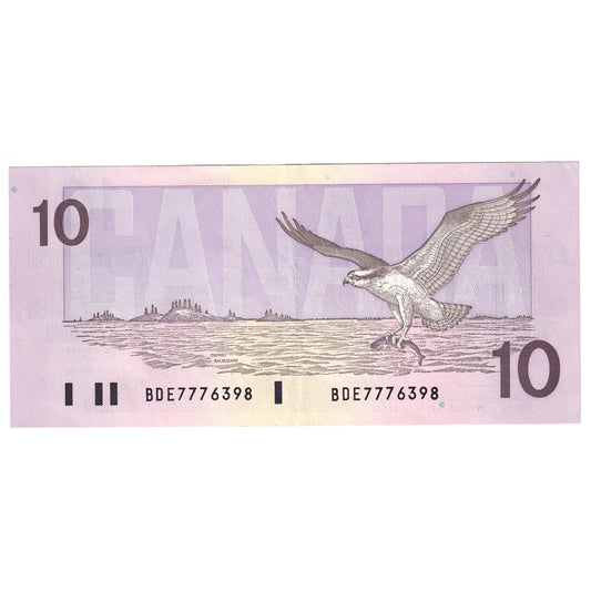 BC-57a 1989 Canada $10 Thiessen-Crow, BDE, AU