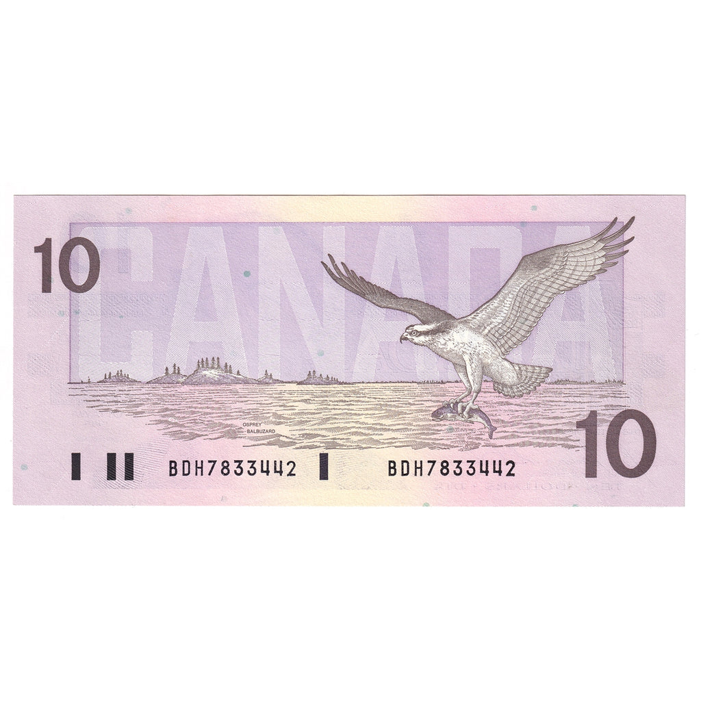 BC-57b 1989 Canada $10 Bonin-Thiessen, BDH, Uncirculated (MS60)