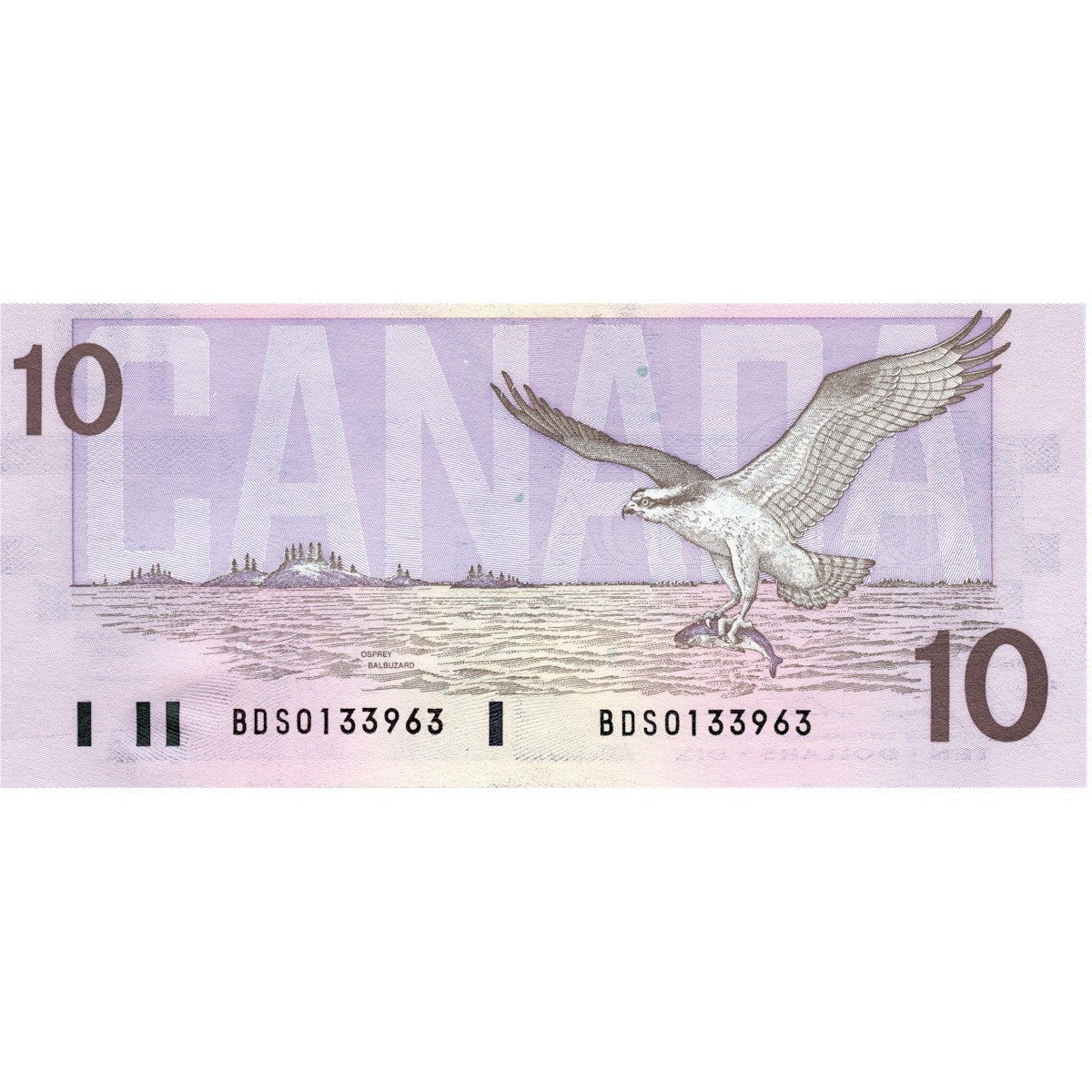 BC-57b 1989 Canada $10 Bonin-Thiessen, BDS, Uncirculated (MS60)