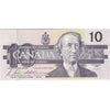 BC-57b 1989 Canada $10 Bonin-Thiessen, BDW, AU-UNC (AU55)