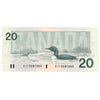 BC-58a 1991 Canada $20 Thiessen-Crow, EIF, Almost Uncirculated (AU50)