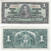 BC-21d 1937 Canada $1 Coyne-Towers, S/N, VF-EF