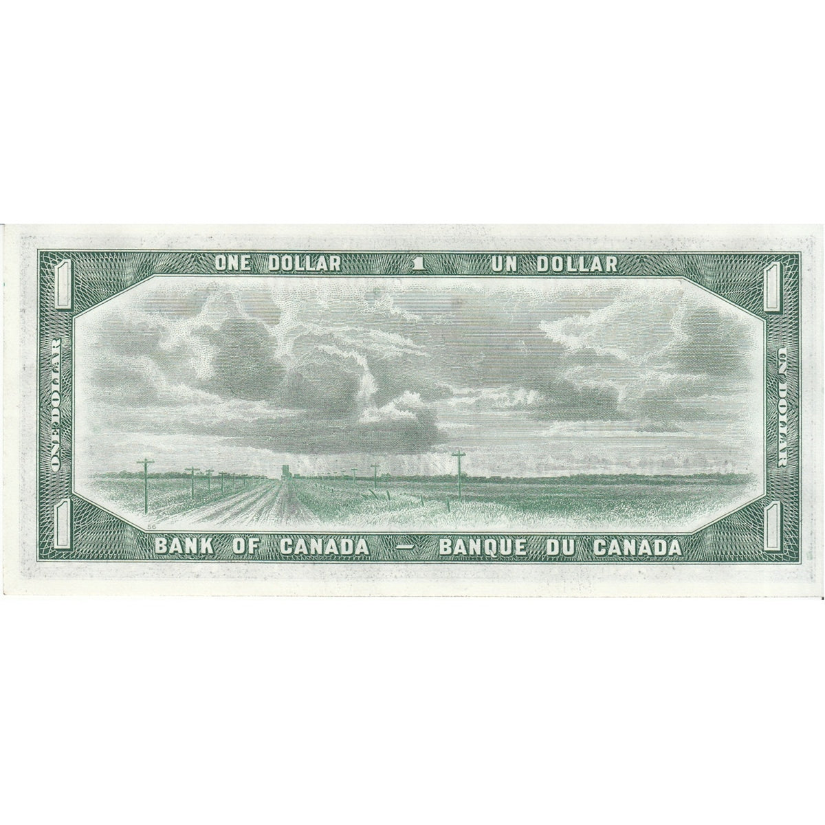 BC-37a 1954 Canada $1 Beattie-Coyne, O/L, Almost Uncirculated (AU50)
