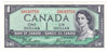 BC-37a-i 1954 Canada $1 Beattie-Coyne, D/M, AU-UNC (AU55)