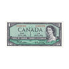 BC-37b 1954 Canada $1 Beattie-Rasminsky, I/N, AU-UNC (AU55)